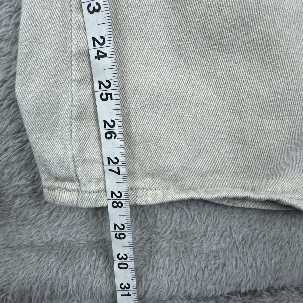 Lioness Women's M Utility‎ Barrel Leg Carpenter Jeans Beige 100% Cotton Workwear